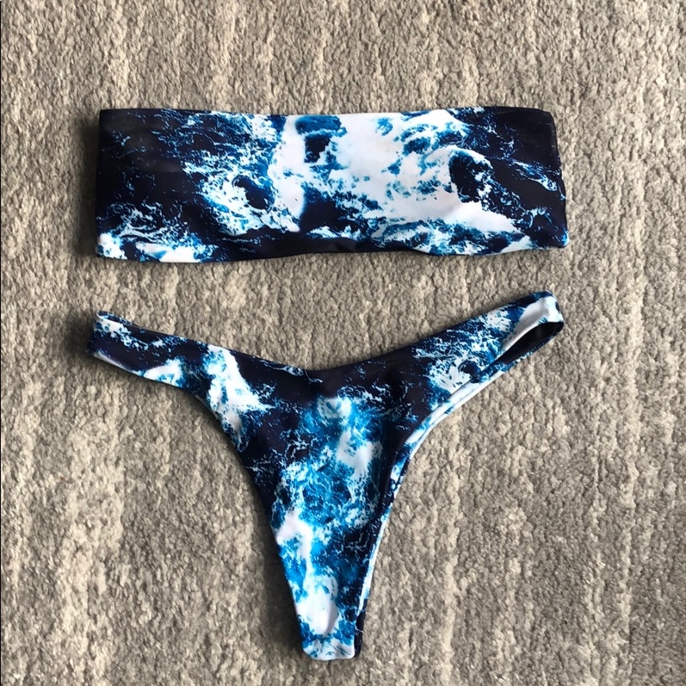 Zaful Ocean Print Bikini